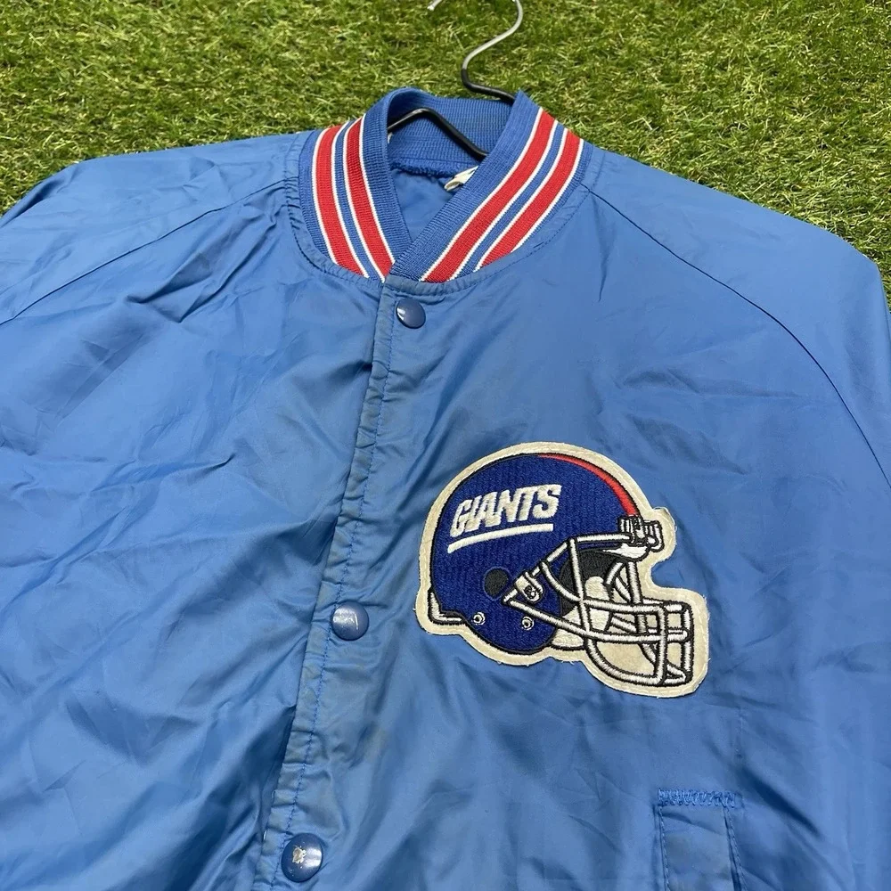 Vintage New York Giants Chalk Line Jacket Mens Small Snap Close Varsity 90s